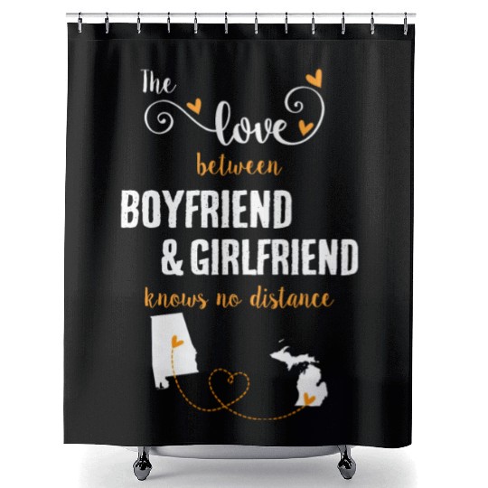 Love Between BF And GF Albm To Michigan Gift Shower Curtains