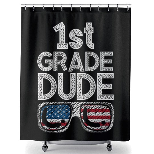 Kindergarten Teacher Funny Student 1st Graduation Shower Curtains