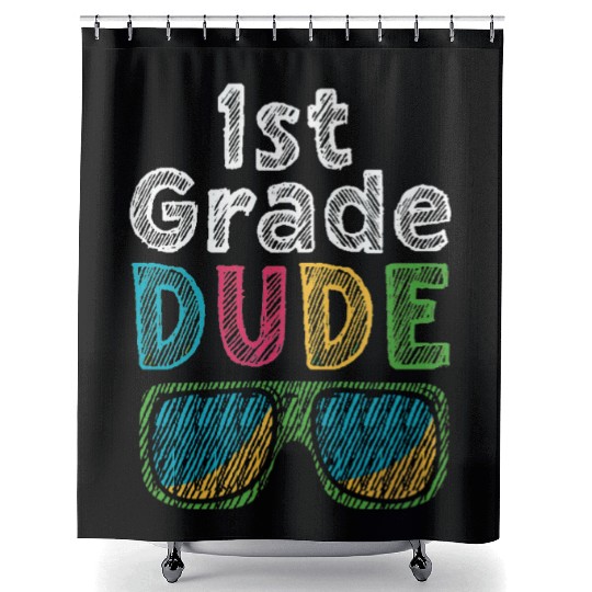 Kindergarten Teacher Funny Student 1st Graduation Shower Curtains