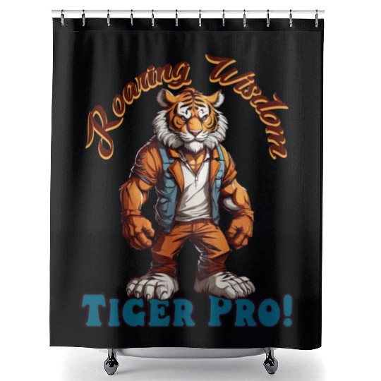 tiger mascot expert Shower Curtains design