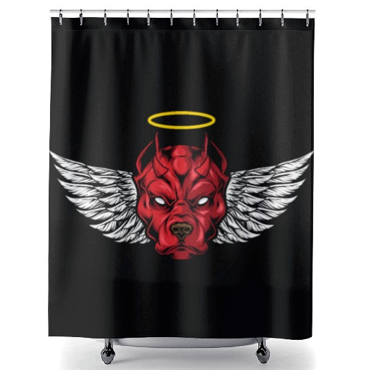 Devil Cane Corso Dog Shower Curtains