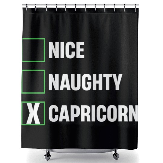 Nice Naughty Capricorn Funny Horoscopes Shower Curtains