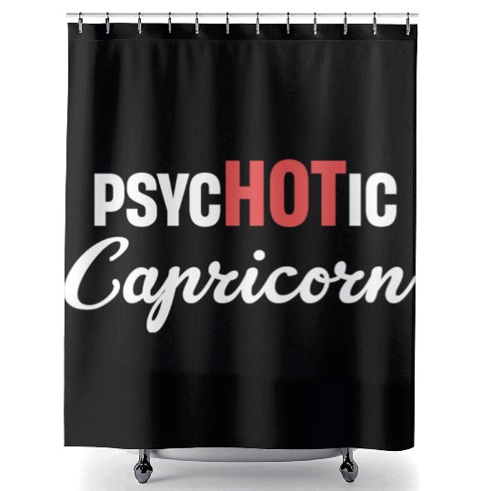 psycHOTic Capricorn Funny Horoscopes Astrophysics Shower Curtains