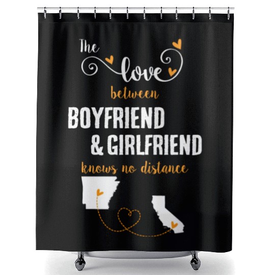 Love Between BF And GF Arkansas To California Gift Shower Curtains