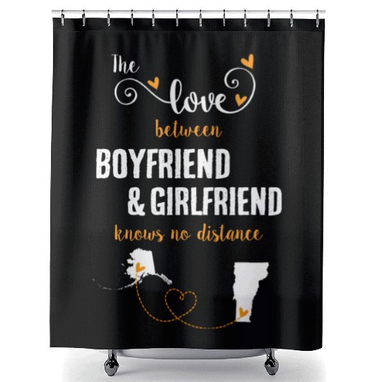 Love Between BF And GF Alaska To Vermont Gift Shower Curtains