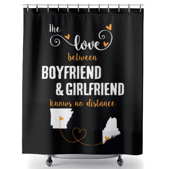 Love Between BF And GF Arkansas To Maine Gift Shower Curtains
