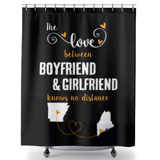 Love Between BF And GF Arkansas To Maine Gift Shower Curtains