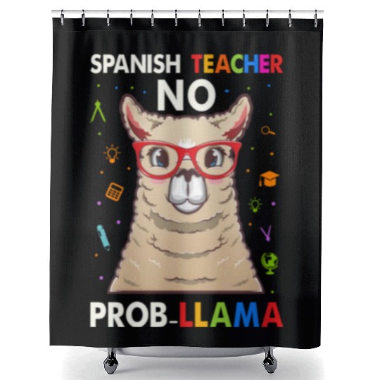 Spanish Teacher No Pro llama Shower Curtains