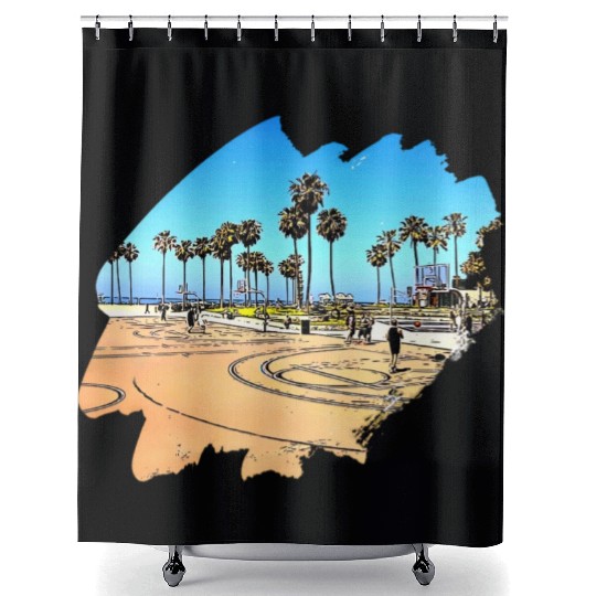 Street basketball - California Shower Curtains