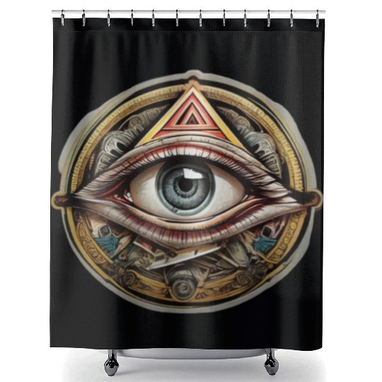 secret society illuminati Shower Curtains