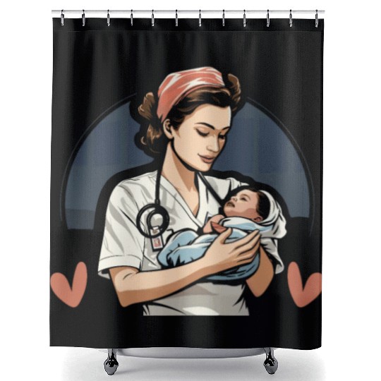 Registered Nurse Medical Medicine Neonatal Nurse Shower Curtains