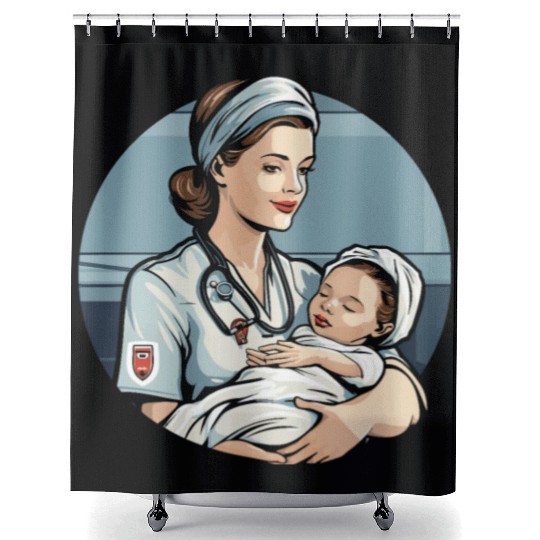 Registered Nurse Medical Medicine Neonatal Nurse Shower Curtains