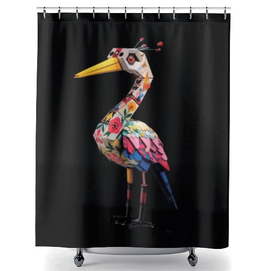 Japan Crane Pirate Buzzy Dice Streetwear Shower Curtains