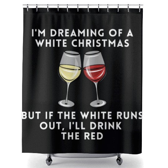 Dreaming of a white christmas - or maybe red Shower Curtains