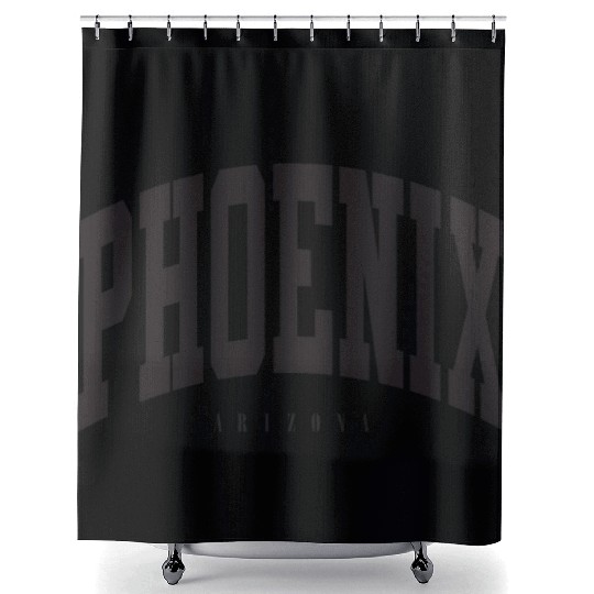 PHOENIX BLACK Shower Curtains