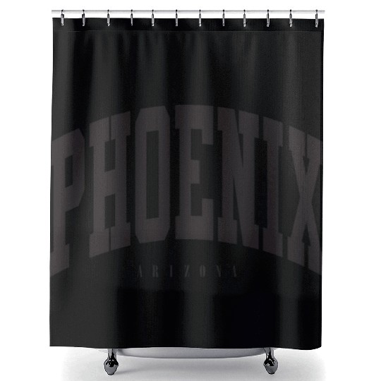 PHOENIX BLACK Shower Curtains