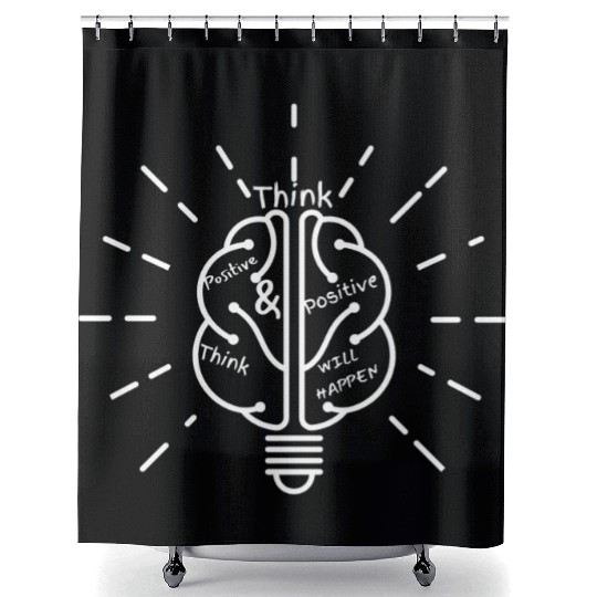 positivethink that you love clear mind white color Shower Curtains