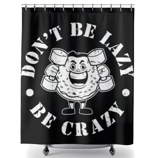 Fitness Donut Funny Donut Gym Shower Curtains