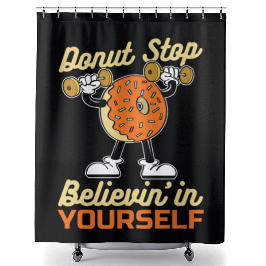 Fitness Donut Donut Gym Shower Curtains