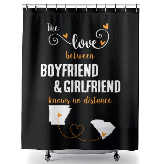 Love Between BF And GF Arkansas To South Carolina Shower Curtains