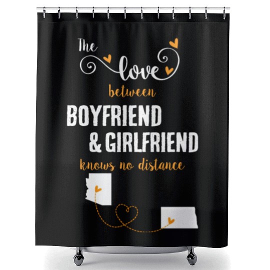 Love Between BF And GF Arizonna To North Dakota Shower Curtains