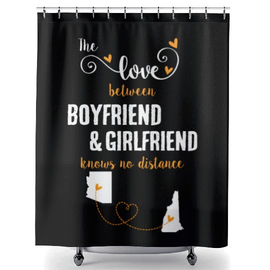Love Between BF And GF Arizonna To New Hampshire Shower Curtains