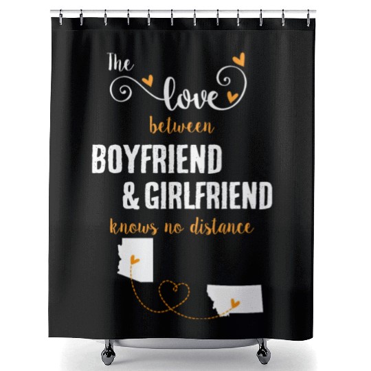 Love Between BF And GF Arizonna To Montana Gift Shower Curtains