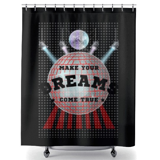 Make Your Dreams Come True with Disco Ball Design Shower Curtains