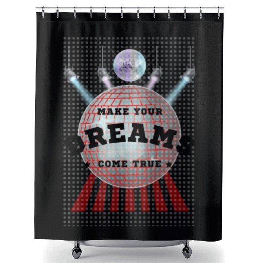 Make Your Dreams Come True with Disco Ball Design Shower Curtains