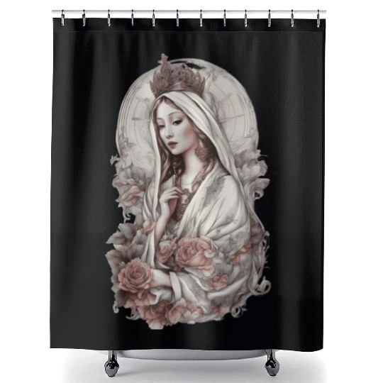 Blessed Virgin Mary Shower Curtains