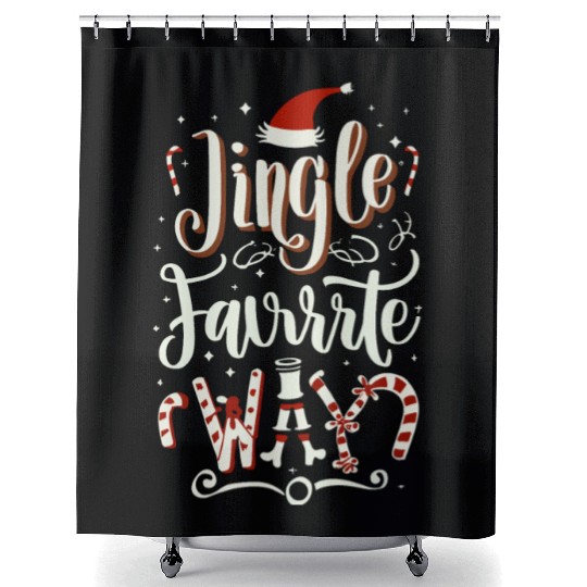 Winter Wonderland: Icy Snow, North Pole, Rejoice Shower Curtains