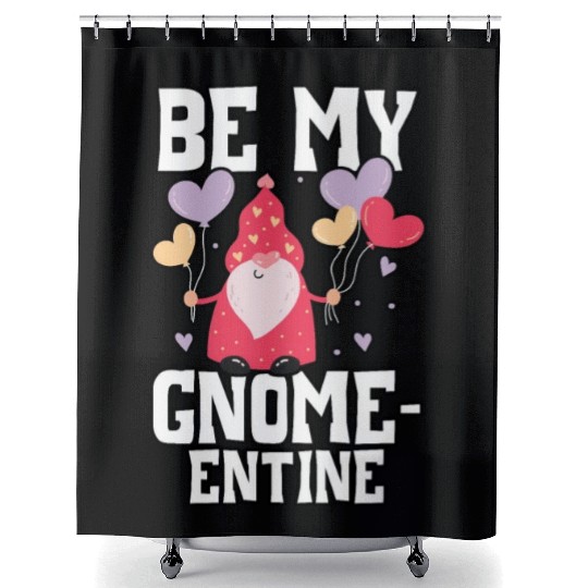 Gnome Valentines Day Gardening Garden Gnome Lover Shower Curtains