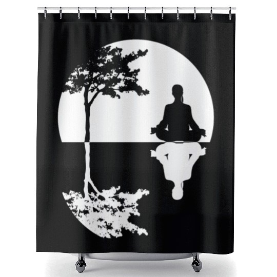 Meditation Tree Meditating Yoga Shower Curtains