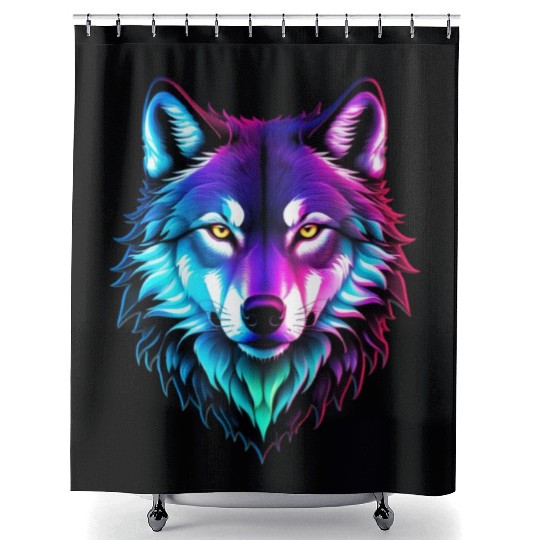 Alpha Wolf Shower Curtains
