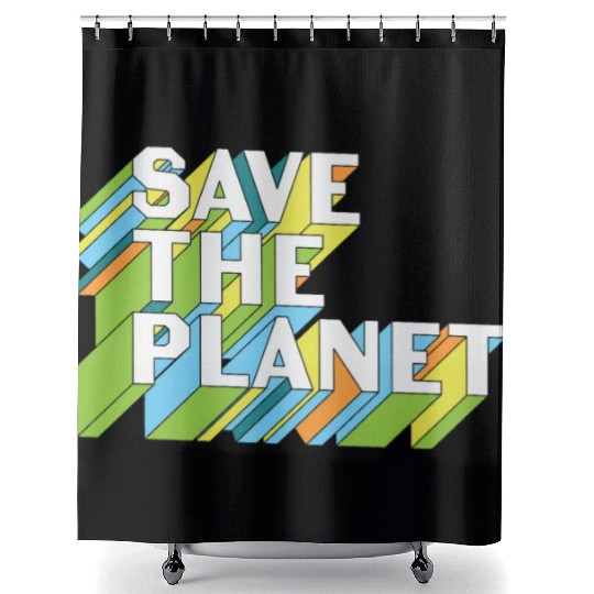 Happy Earth Day Save The Planet Shower Curtains