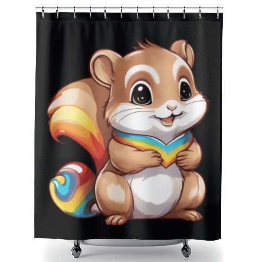 Cute Squirrel Shower Curtains