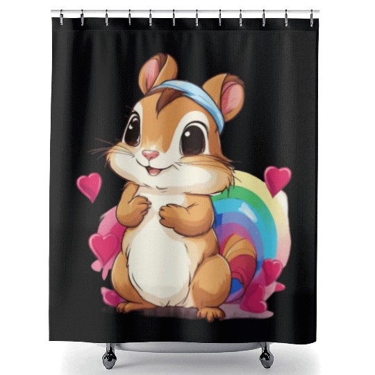 Love Squirrel Shower Curtains