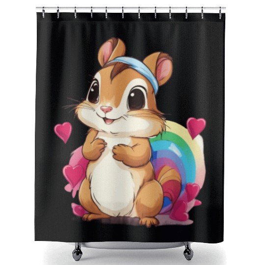 Love Squirrel Shower Curtains