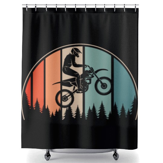 Dirt Bike Mx Motocross Supermoto Shower Curtains