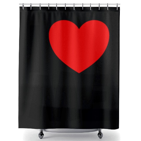I Love Me Red Heart Self Love Affirmation Shower Curtains