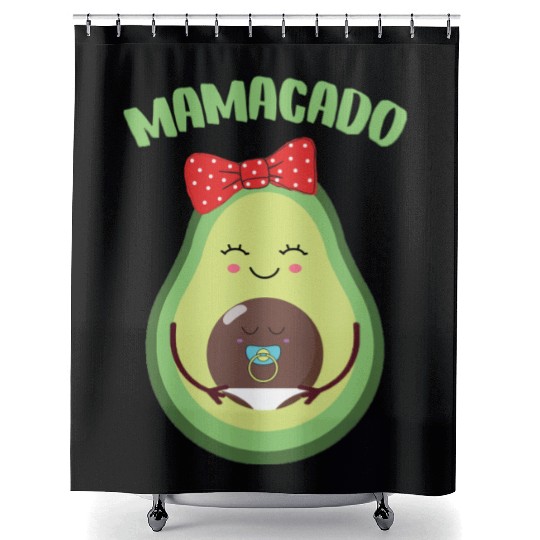 Avocado Mom Funny Mommy Mom Pregnancy Announcement Shower Curtains