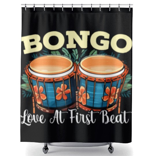 Bongo Player Musical Instrument Musician Shower Curtains