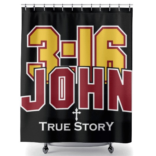 John 3:16 True Story Love Jesus Christian Shower Curtains