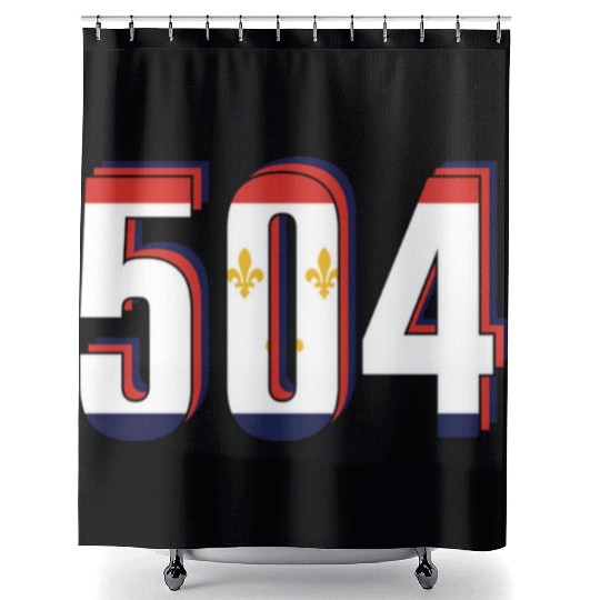 504 Area Code New Orleans Louisiana Map Number Shower Curtains