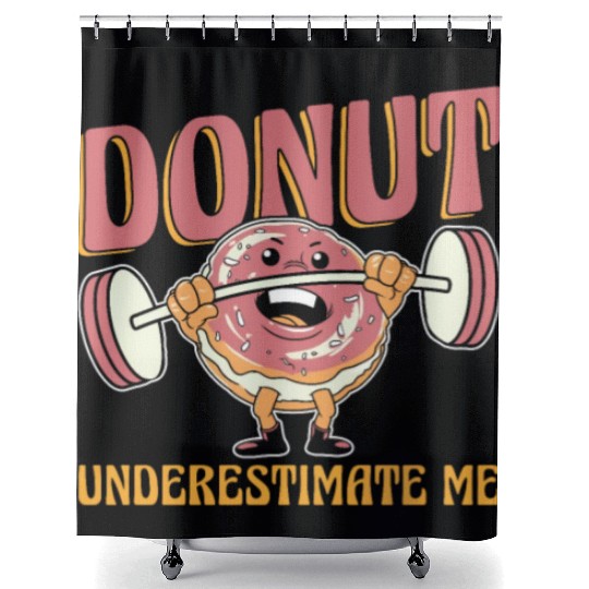 Fitness Donut Donut Gym Shower Curtains