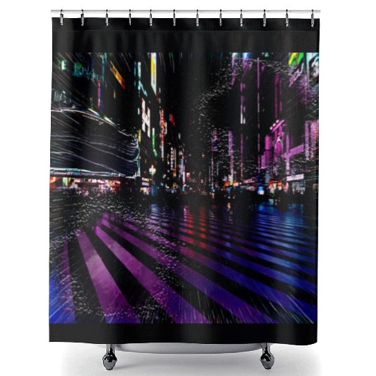 Cyber Punk Shower Curtains