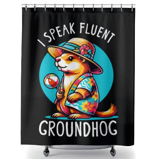 Groundhog Day 2024 Enthusiast February 2nd Shower Curtains