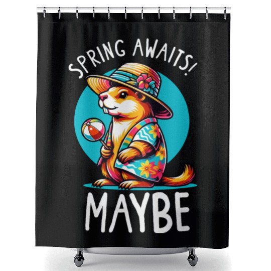 Groundhog Day 2024 Enthusiast February 2nd Shower Curtains