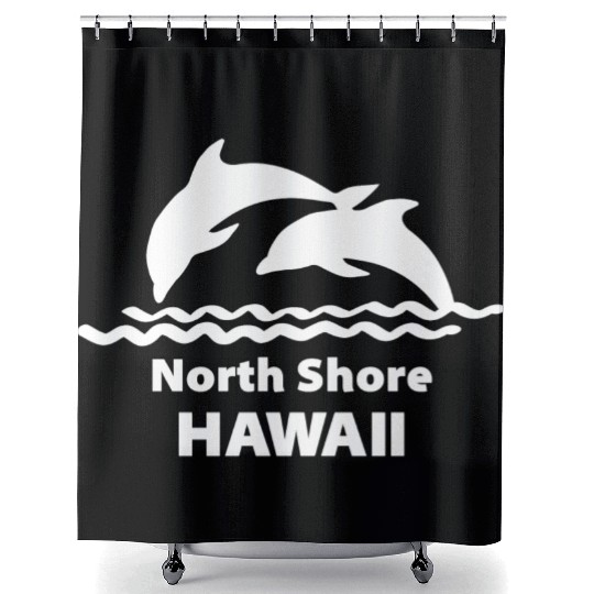 North Shore Hawaii Dolphins Souvenirs Gifts Shower Curtains