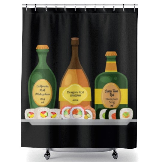 Nurse Shower Curtains, Dragon Spicy Tuna California Roll